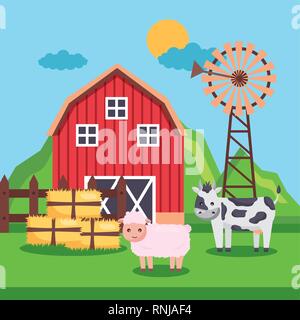 Farm Fresh cartoon Illustration de Vecteur