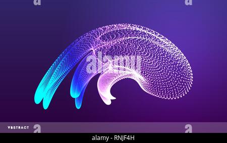 Structure de connexion 3D. Technologie futuriste style. Abstract design. Vector illustration pour la science, la chimie ou l'éducation. Illustration de Vecteur