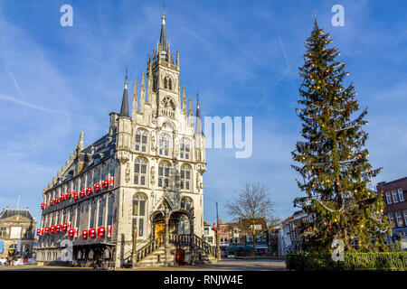 Hôtel de ville de Gouda, Pays-Bas Banque D'Images