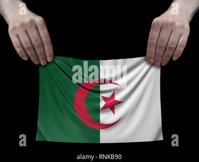 Mains avec drapeau Banque D'Images