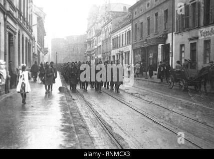 1919 - mars - l'armée d'occupation des troupes américaines, Treves, Allemagne Banque D'Images