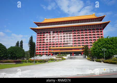 L'entrée du Grand Hôtel (hôtel). Grande Yuanshan C'est le fameux 5 étoiles hôtel de style palais chinois à Taiwan. Banque D'Images