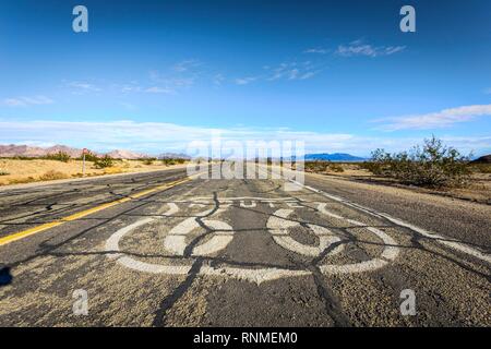 L'historique Route 66, Ludlow, CALIFORNIE, ÉTATS UNIS, Amérique du Nord Banque D'Images