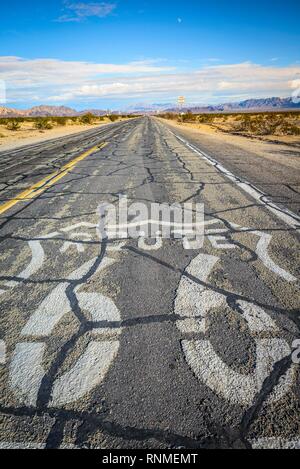 L'historique Route 66, Ludlow, CALIFORNIE, ÉTATS UNIS, Amérique du Nord Banque D'Images