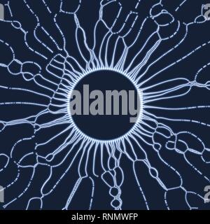 Vortex de l'espace. Trou noir fabriqué à partir de la projection de particules. Résumé fond. Illustration 3D de vecteur. Illustration de Vecteur