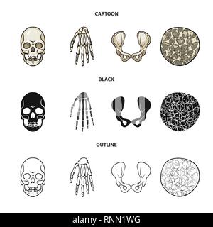 Crâne,poignet,ostéoporose de la hanche,la mort,main,,joints,cell,monster,bassin,calcium,tissus,le mal,chirurgie,structure,horreur,conjonctif,sain,bras,tatouage,cartilage,carpe,fémur,santé,tête,l'appareil locomoteur,eye,joints,rx,system,l'enfer,médecine, biologie médicale,clinique,os,squelette,anatomie,des,organes,,set,icône,,illustration,collection,isolé,design,graphisme,élément vecteur vecteurs,signer , Illustration de Vecteur