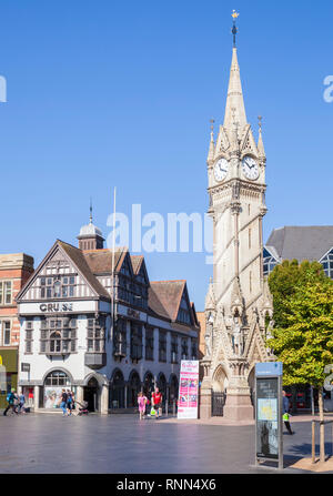 Le centre-ville de Leicester Haymarket Victorien Memorial Clock Tower le centre-ville de Leicester Leicestershire East Midlands England UK GB EU Europe Banque D'Images