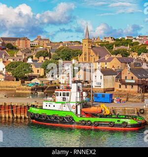 Port de Stromness, Orkney Islands, continentale, Ecosse, Grande-Bretagne Banque D'Images