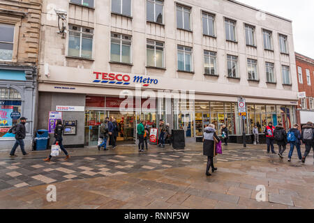 Tesco Metro à Durham, Angleterre, Royaume-Uni Banque D'Images