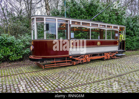 Heaton Park Heritage Trams Banque D'Images