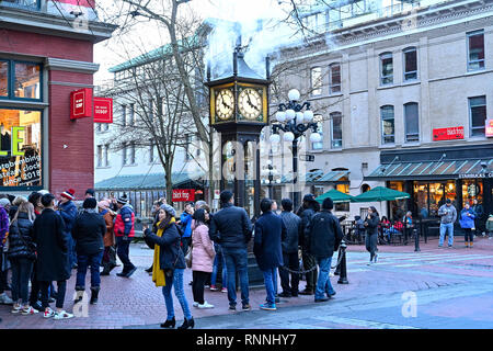 L'horloge à vapeur, Gastown, Vancouver, British Columbia, Canada Banque D'Images