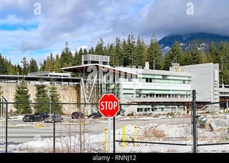 Metro Vancouver Seymour Capilano, Usine de filtration d'eau de North Vancouver, Colombie-Britannique, Canada Banque D'Images