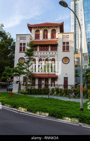 Singapour, Telok Ayer Chinese Methodist Church (1889). Banque D'Images
