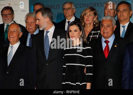 Madrid, Espagne. 20 févr. 2019 Roi d'Espagne Felipe VI et La Reine Letizia Ortiz au cours de la présentation de la "la paix mondiale & Liberté Award' à Madrid le mercredi 20 février 2019, Cordon Cordon Crédit : Presse Presse/Alamy Live News Banque D'Images