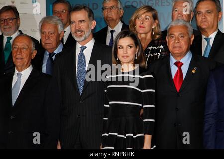 Madrid, Espagne. 20 févr. 2019 Roi d'Espagne Felipe VI et La Reine Letizia Ortiz au cours de la présentation de la "la paix mondiale & Liberté Award' à Madrid le mercredi 20 février 2019, Cordon Cordon Crédit : Presse Presse/Alamy Live News Banque D'Images