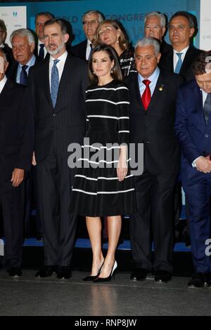 Madrid, Espagne. 20 févr. 2019 Roi d'Espagne Felipe VI et La Reine Letizia Ortiz au cours de la présentation de la "la paix mondiale & Liberté Award' à Madrid le mercredi 20 février 2019, Cordon Cordon Crédit : Presse Presse/Alamy Live News Banque D'Images