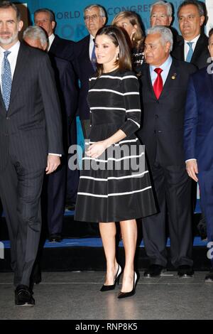 Madrid, Espagne. 20 févr. 2019 Roi d'Espagne Felipe VI et La Reine Letizia Ortiz au cours de la présentation de la "la paix mondiale & Liberté Award' à Madrid le mercredi 20 février 2019, Cordon Cordon Crédit : Presse Presse/Alamy Live News Banque D'Images