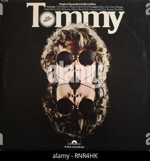 Lp vinyle vintage couvrir Tommy le film Original Soundtrack 1975 Qui Banque D'Images