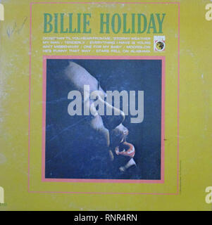Lp vinyle vintage couvrir Billie Holiday 1965 Banque D'Images