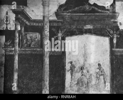 Casa di livia, parete del tablino. Banque D'Images