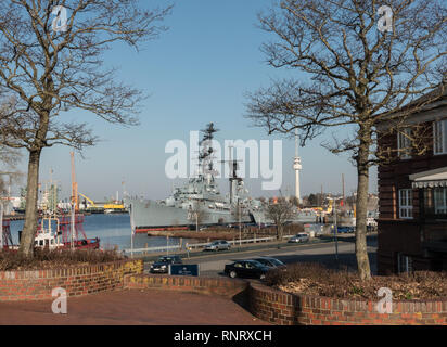 Vieux navires amarrés au musée. Wilhelmshaven. La Basse-Saxe. Allemagne Banque D'Images