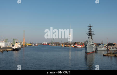 Vieux navires amarrés au musée. Wilhelmshaven. La Basse-Saxe. Allemagne Banque D'Images