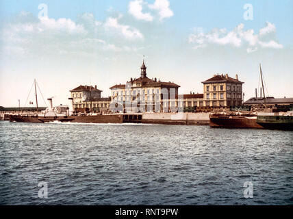 La gare maritime, Calais, France ca. 1890-1900 Banque D'Images