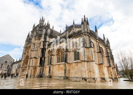 Le Monastère de Santa Maria da Vitoria à Batalha, l'un des plus importants lieux gothique au Portugal. Un site du patrimoine mondial depuis 1983 Banque D'Images