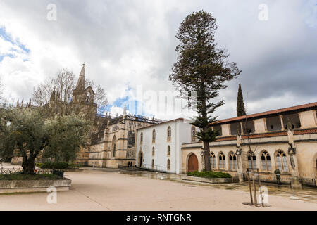 Le Monastère de Santa Maria da Vitoria à Batalha, l'un des plus importants lieux gothique au Portugal. Un site du patrimoine mondial depuis 1983 Banque D'Images