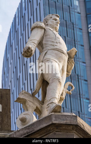 Vicente Guerrero Indépendance Statue Angel Monument Mexico Mexique. Construit en 1910 pour célébrer l'indépendance guerre au début des années 1800. Guerrero héros de wa Banque D'Images