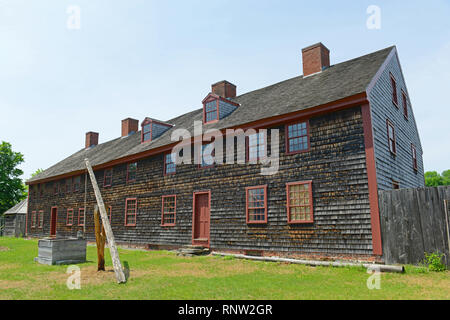 Fort Western est un ancien avant-poste colonial britannique sur la rivière Kennebec de Augusta, Maine, USA. Banque D'Images