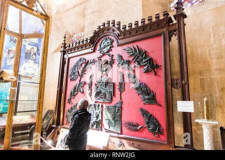 Batalha, Portugal. L'ancien réfectoire du monastère de Santa Maria da Vitoria, maintenant Musée de la Tombe du Soldat inconnu et abbey shop Banque D'Images