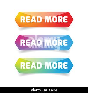 Lire la suite bouton set Illustration de Vecteur