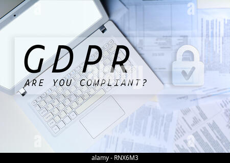 Données à caractère personnel et des informations sensibles concept pour PIBR Banque D'Images