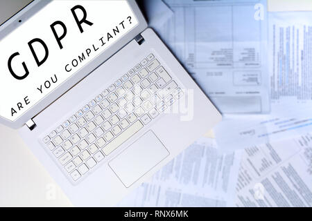 Données à caractère personnel et des informations sensibles concept pour PIBR Banque D'Images