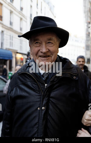 Paris, France. 28 janvier 2019.Michel ciment participe à la 19e rencontre Art technique à Paris, France Banque D'Images