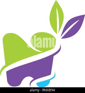 Conception de logo de feuilles isolées modèle vectoriel Illustration de Vecteur