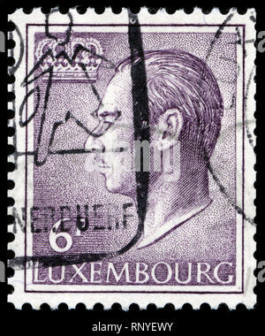 Timbres-poste luxembourgeois dans le Grand-Duc Jean (1965-1991) série émise en 1987 Banque D'Images