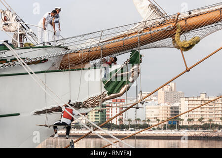 Équipage de la marine mexicaine navire de formation, Cuauhtemoc. Banque D'Images