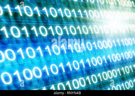 Arrière-plan de chiffres binaires 1 et 0 Banque D'Images