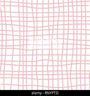 Motif vectoriel en réseau rose sans couture avec surface de grille géométrique. Idéal pour envelopper la texture du papier, les affiches, les fonds, les cartes de vœux, la mode. Illustration de Vecteur