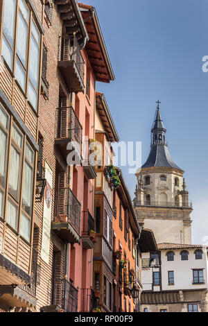Tour de la cathédrale Santa Maria de Vitoria, Espagne Banque D'Images