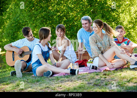 Pique-nique en famille Banque D'Images