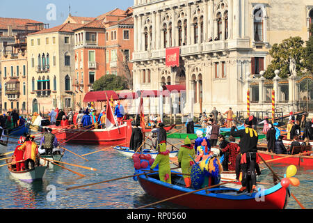 Carnevale di Venezia Regata Banque D'Images