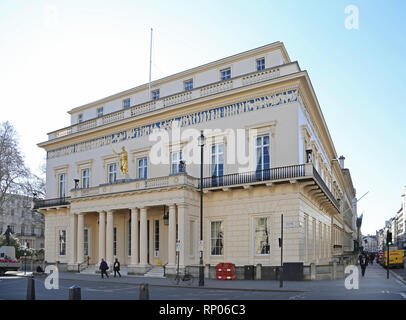 L'Atheneum, un club privé, exclusif sur Pall Mall, London, UK.Bâtiment conçu par Decimus Burton Banque D'Images