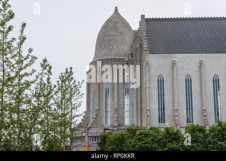 Célèbre l'église Hallgrimskirkja - la plus grande église de Reykjavik, capitale de l'Islande Banque D'Images