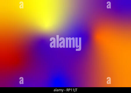Image floue soft abstract background bleu orange jaune rouge Banque D'Images