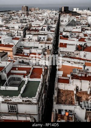 La ville de Cadix, vue aérienne Banque D'Images