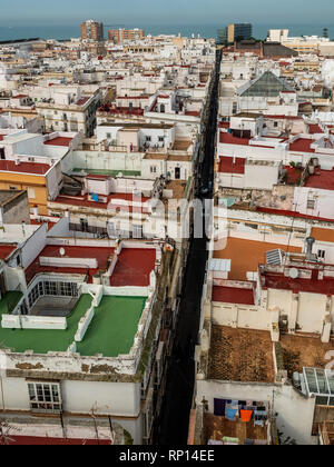 La ville de Cadix, vue aérienne Banque D'Images