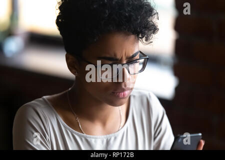 Portrait de femme noire insatisfait Banque D'Images